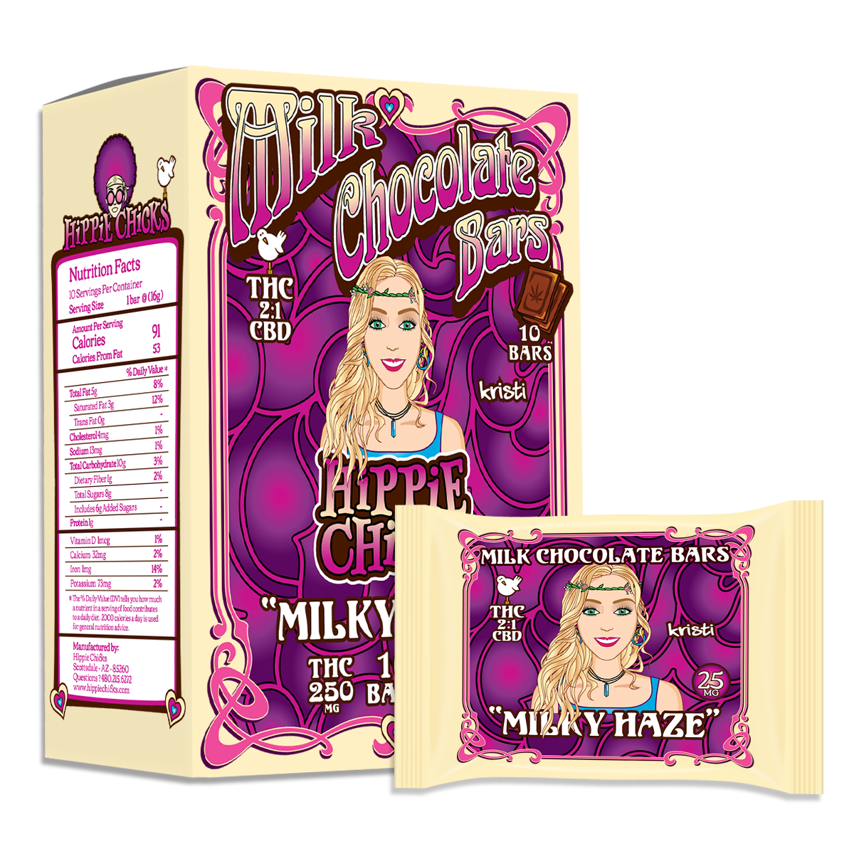 Milky Haze Delta-8 THC Milk Chocolate Bars